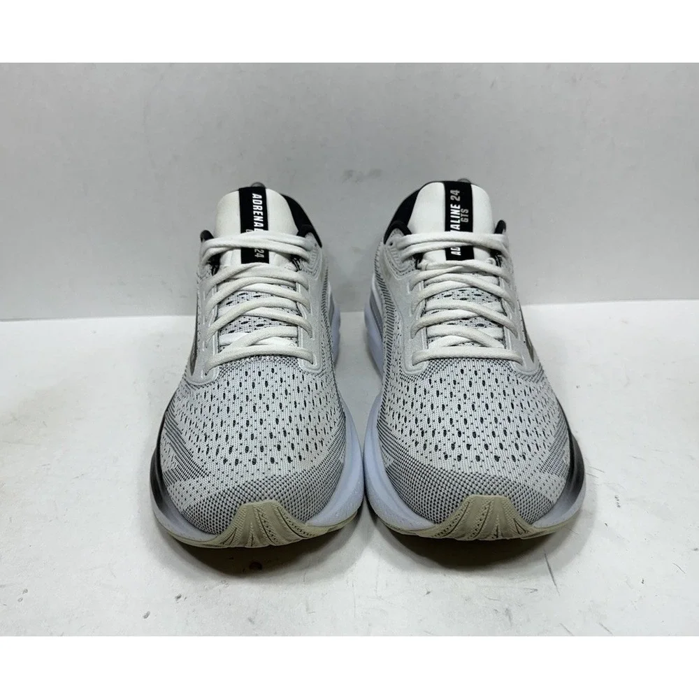 Brooks Adrenaline GTS 24 Womens Running Shoes White Black 1204261B126 Size 10 B